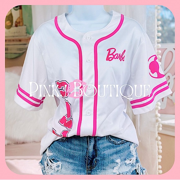 Barbie Tops - 💗⚾️ {BARBIE} Official Malibu Fashion Pink White Game Day Baseball Jersey!